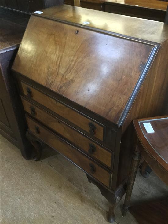 Small walnut bureau